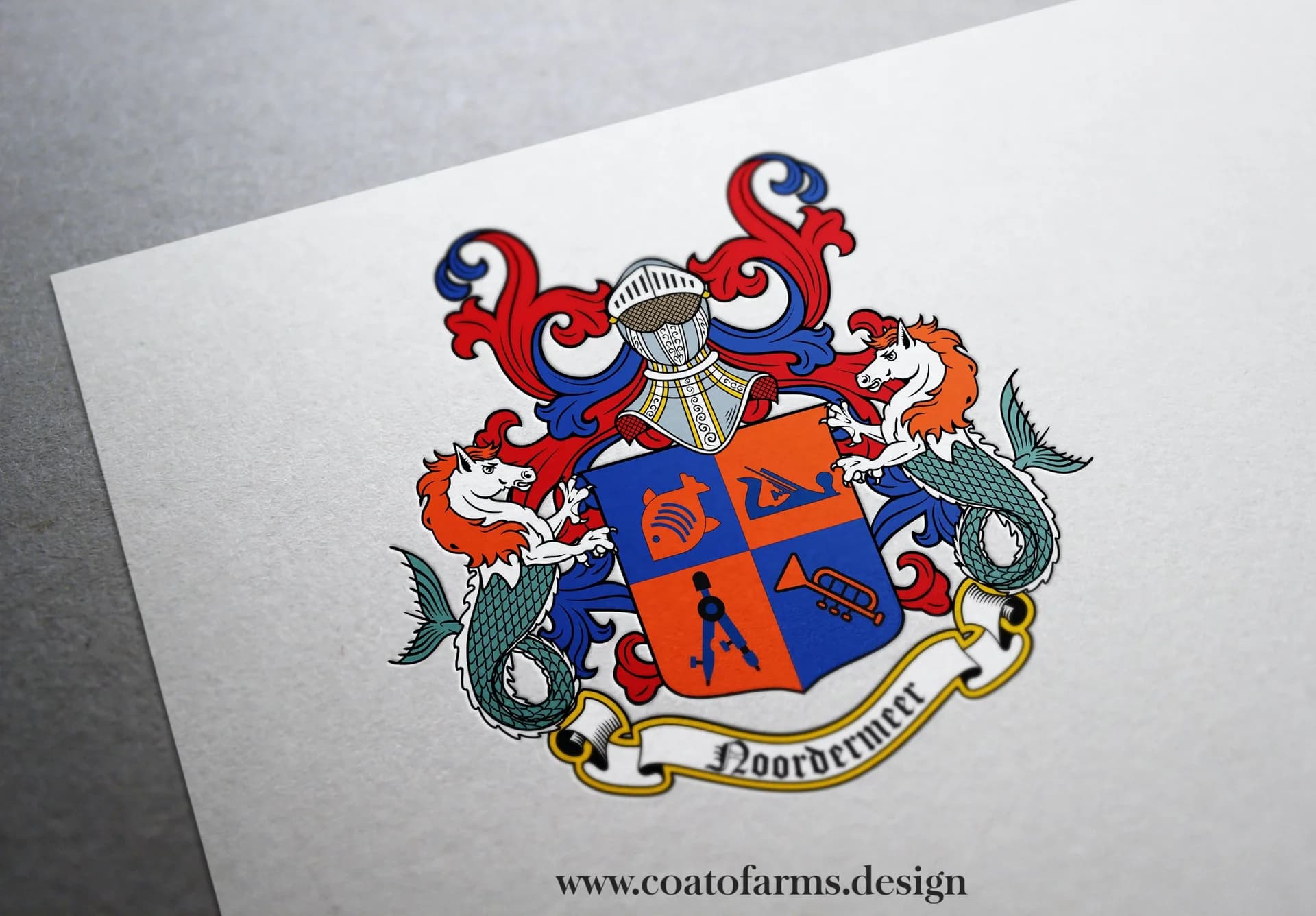 wedding coat of arms for a couple from Netherlands