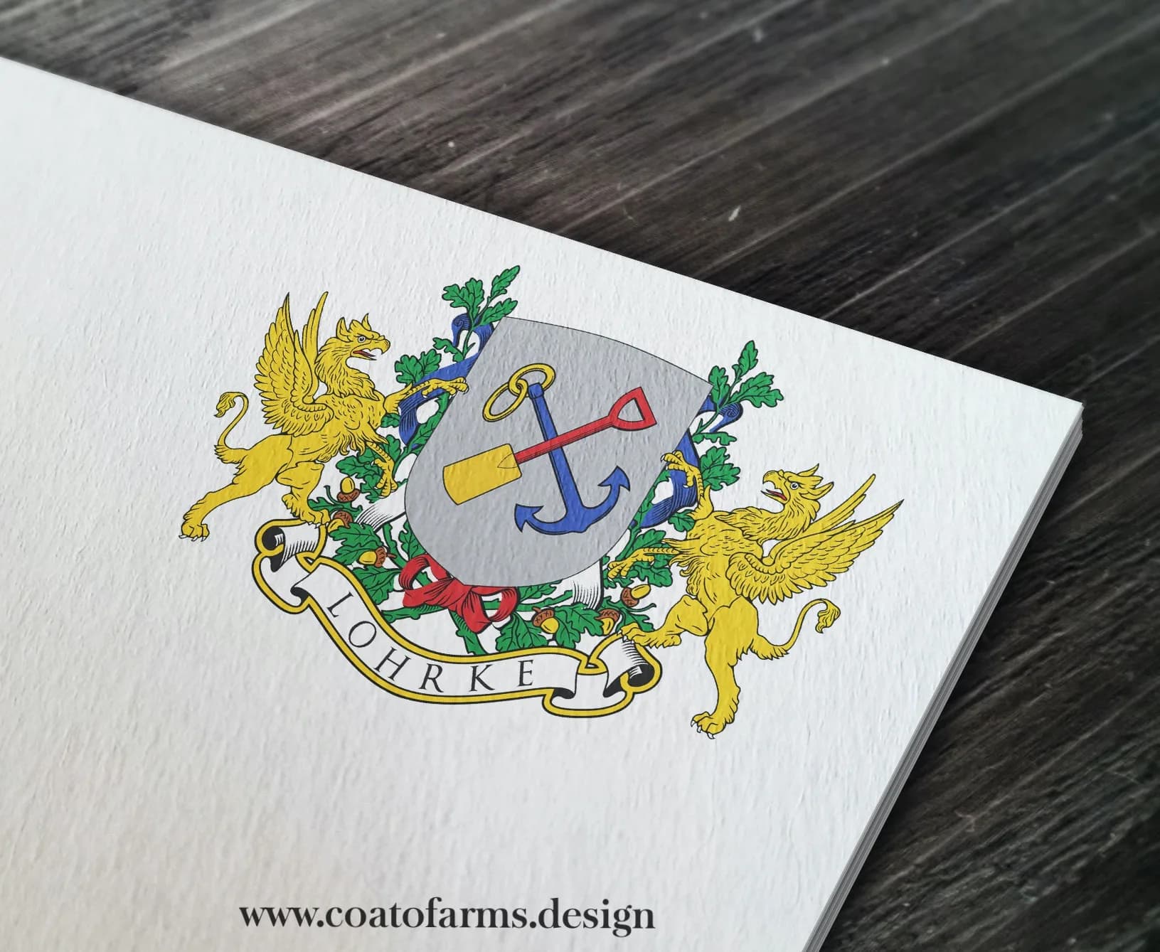 Coat of arms (emblem) I designed for a client's grandparents for their 60th wedding anniversary