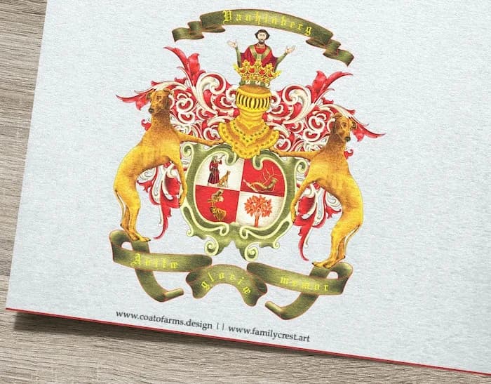 Family crest I designed for the Vanhinberg family from Germany