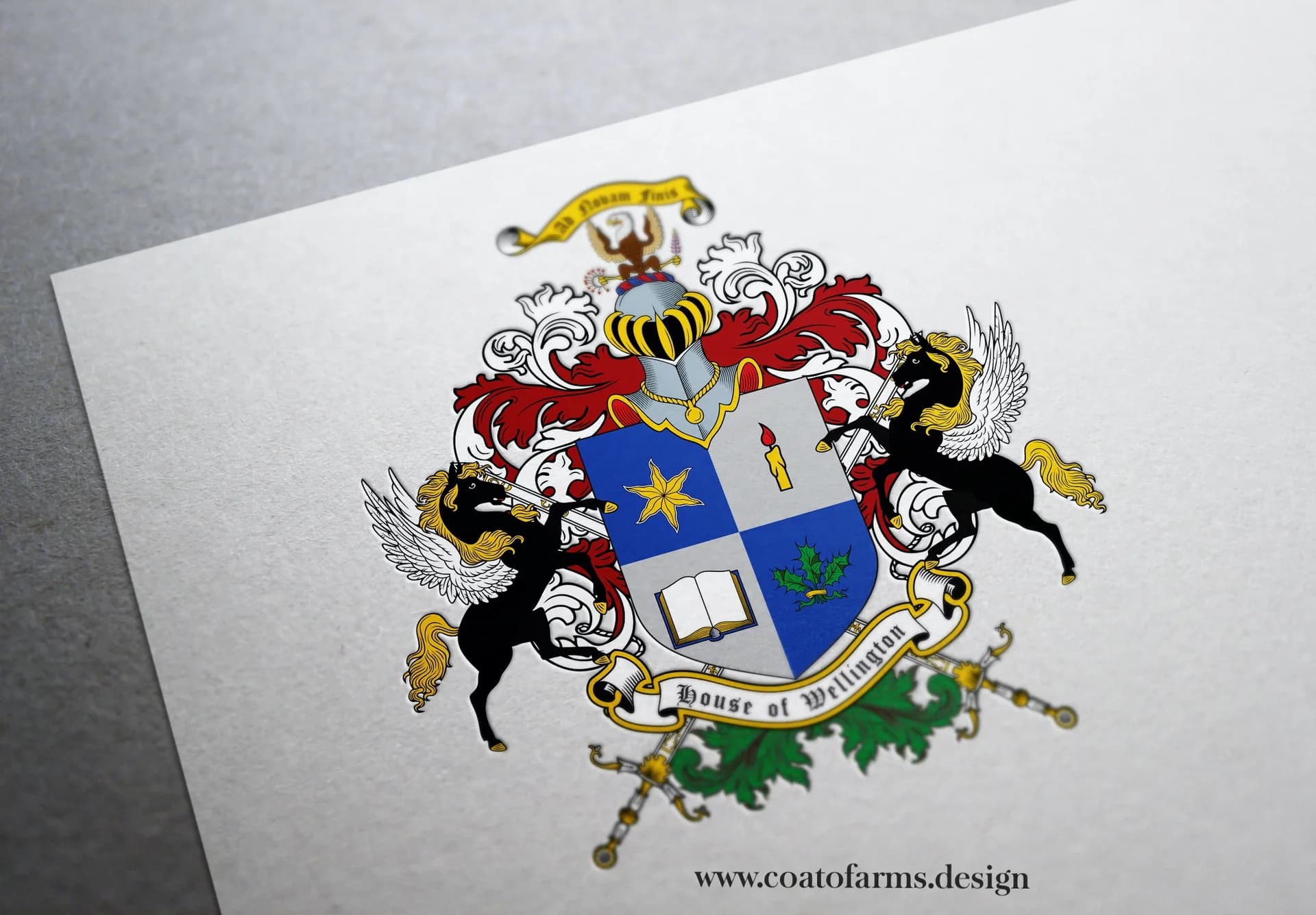 Coat of arms (emblem) I designed for a company House of Wellington from the USA