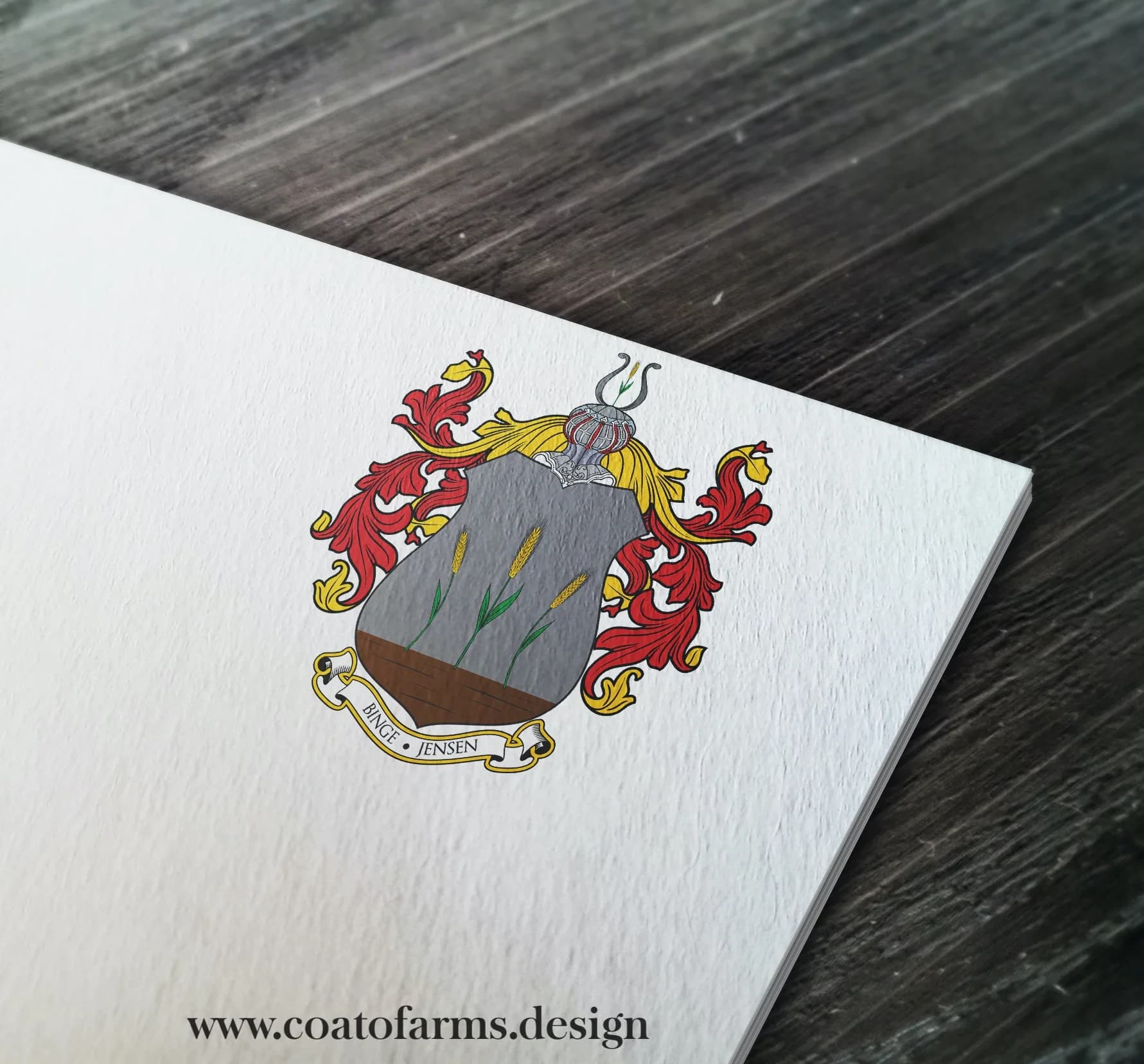 Coat of arms I designed for a client from Germany, based on his signet 1