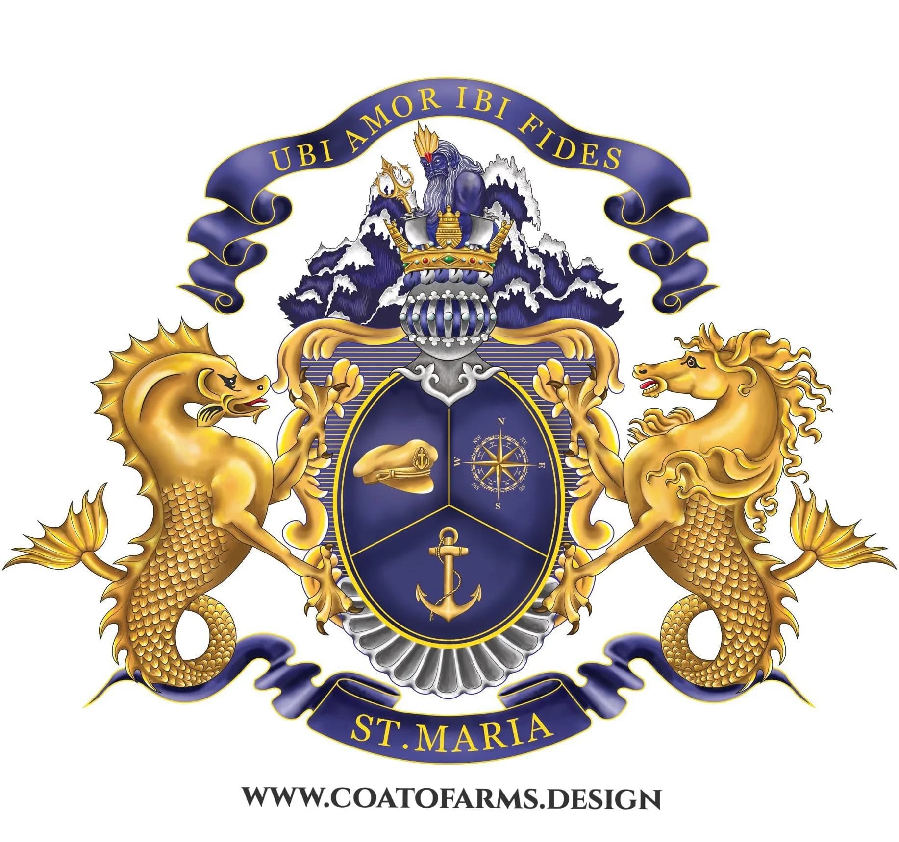 Coat of arms for the Santa Maria oceanic yacht club from USA