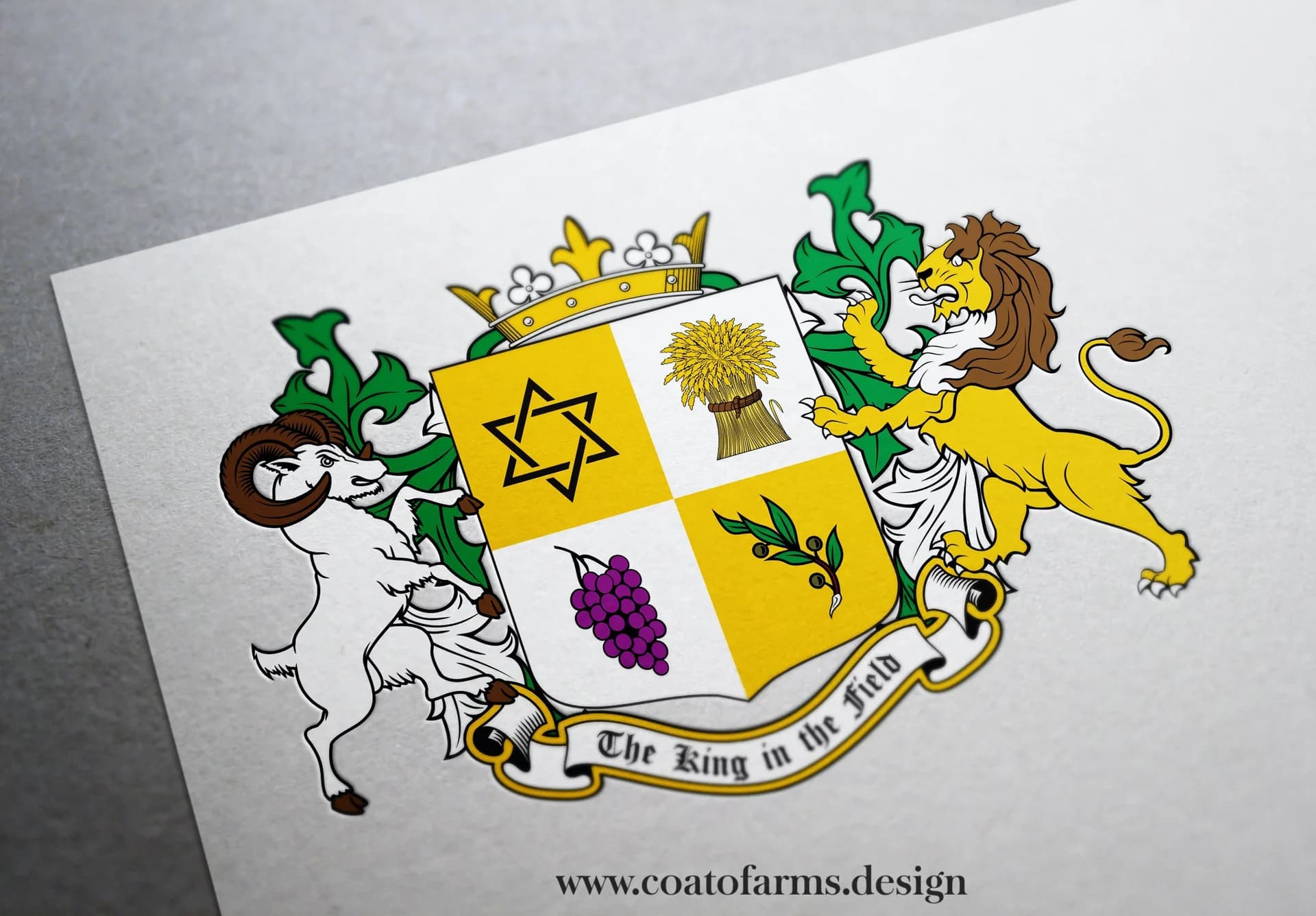 coat of arms for a Hebrew family from the USA